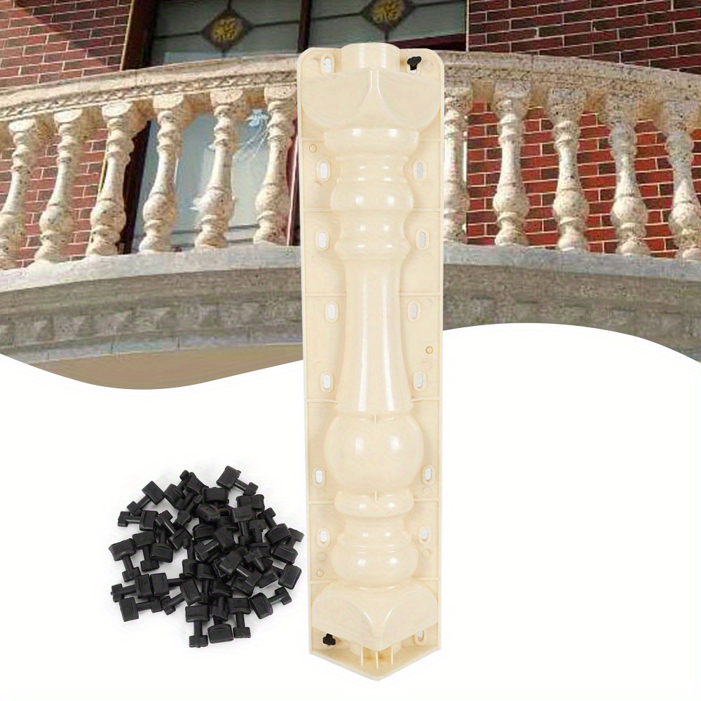 

Gdrasuya10 1 Set 27.6" Balustrades Molds Plastic Casting Decor Railing Diy Rear Moulds Tool