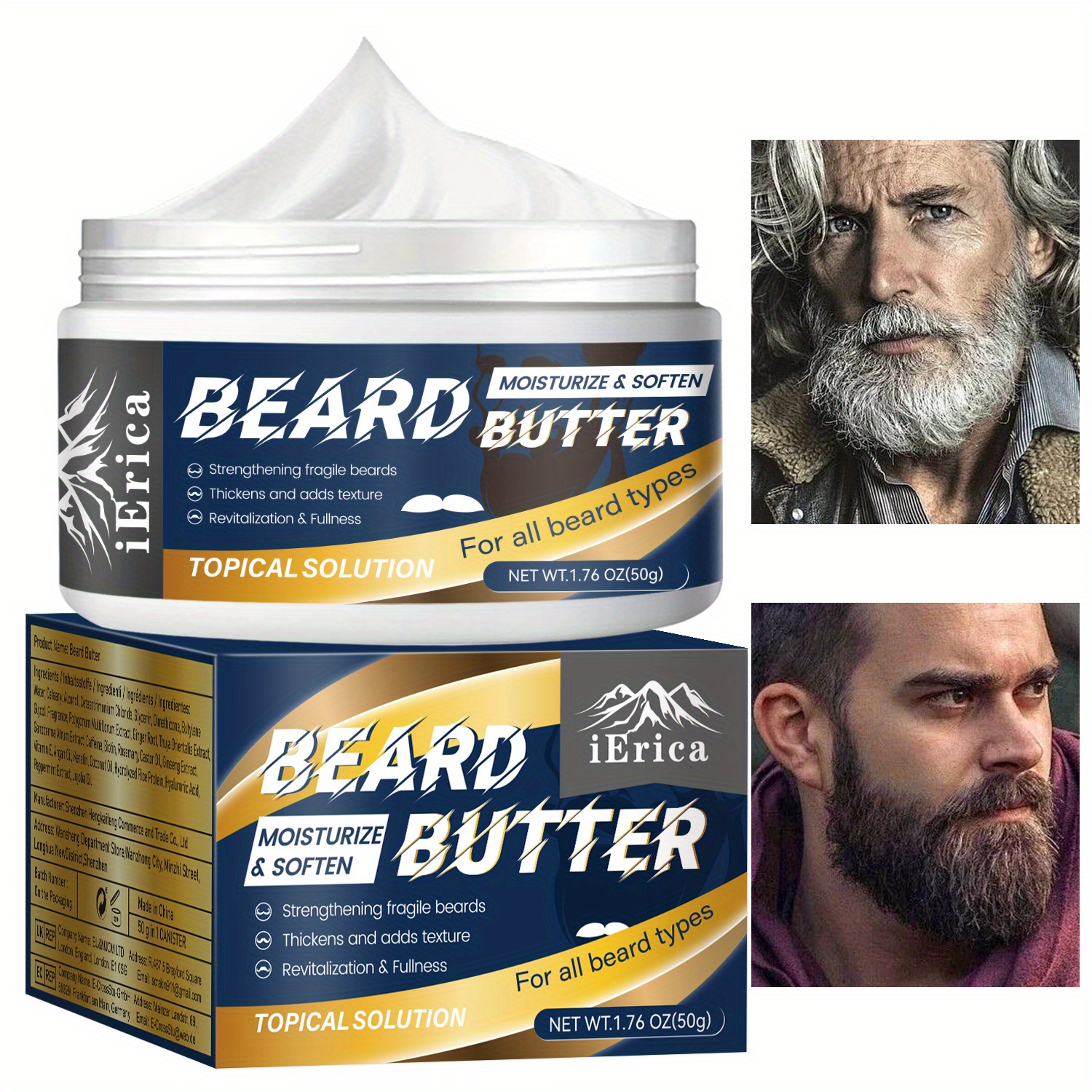 Men's Beard Balm Coconut Oil Moisturizing Temu