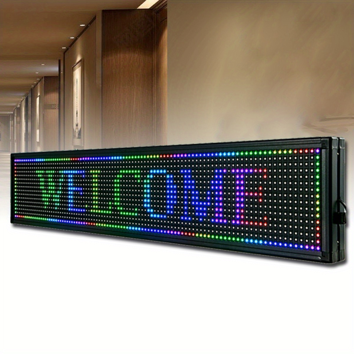 

Led Scrolling Sign With 2 Lighting Modes Full Color Led Sign 7 Colors Programble Advertising Board