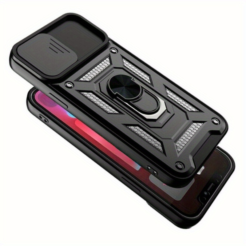 E-shop Luxus stoßfeste 360°-Ring-Stand-Panzer-Hülle für iPhone 17 Pro Pro 15 Plus 14 13 12 11 Pro Max / 13 12 Mini 8 7 Plus XS Max XR Rückabdeckung