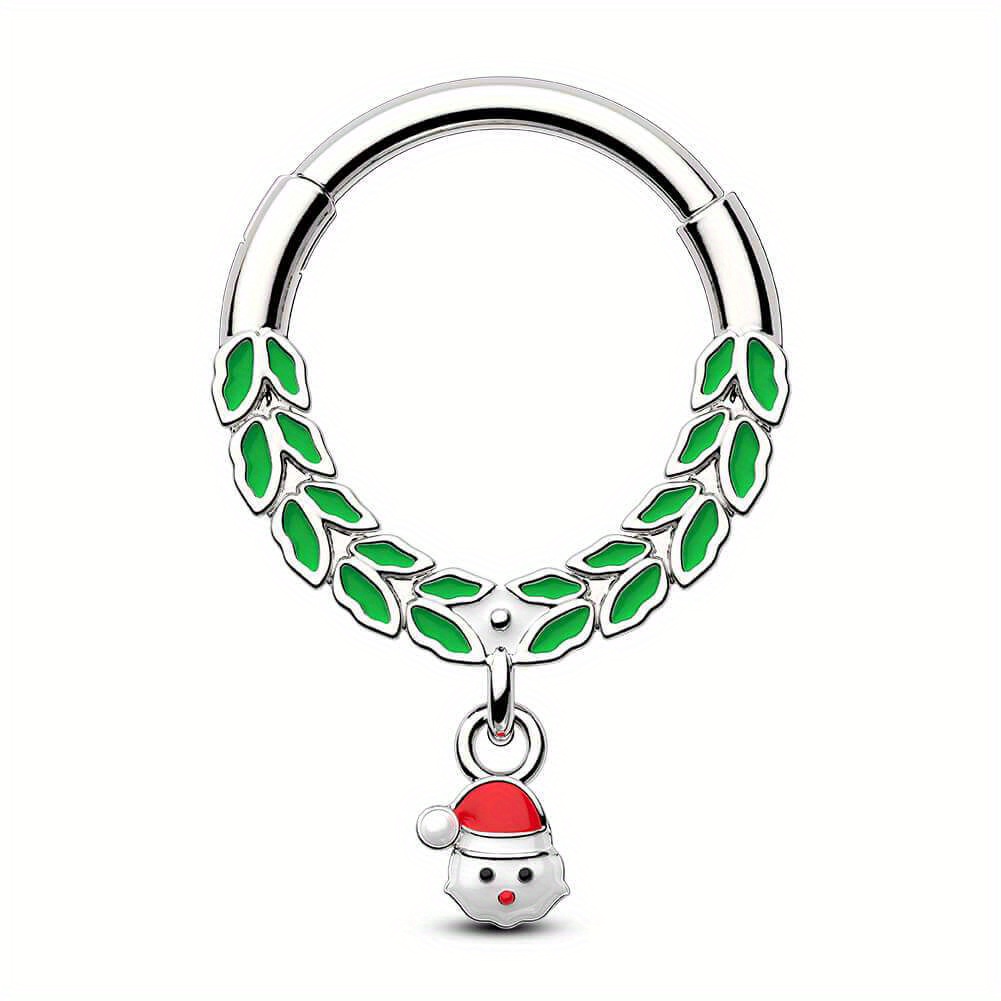 

16g Christmas Santa Claus Hinged Segment Septum Ring