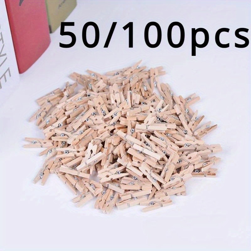 

50/100pcs 25mm Wooden Clothes Folder Wooden ,