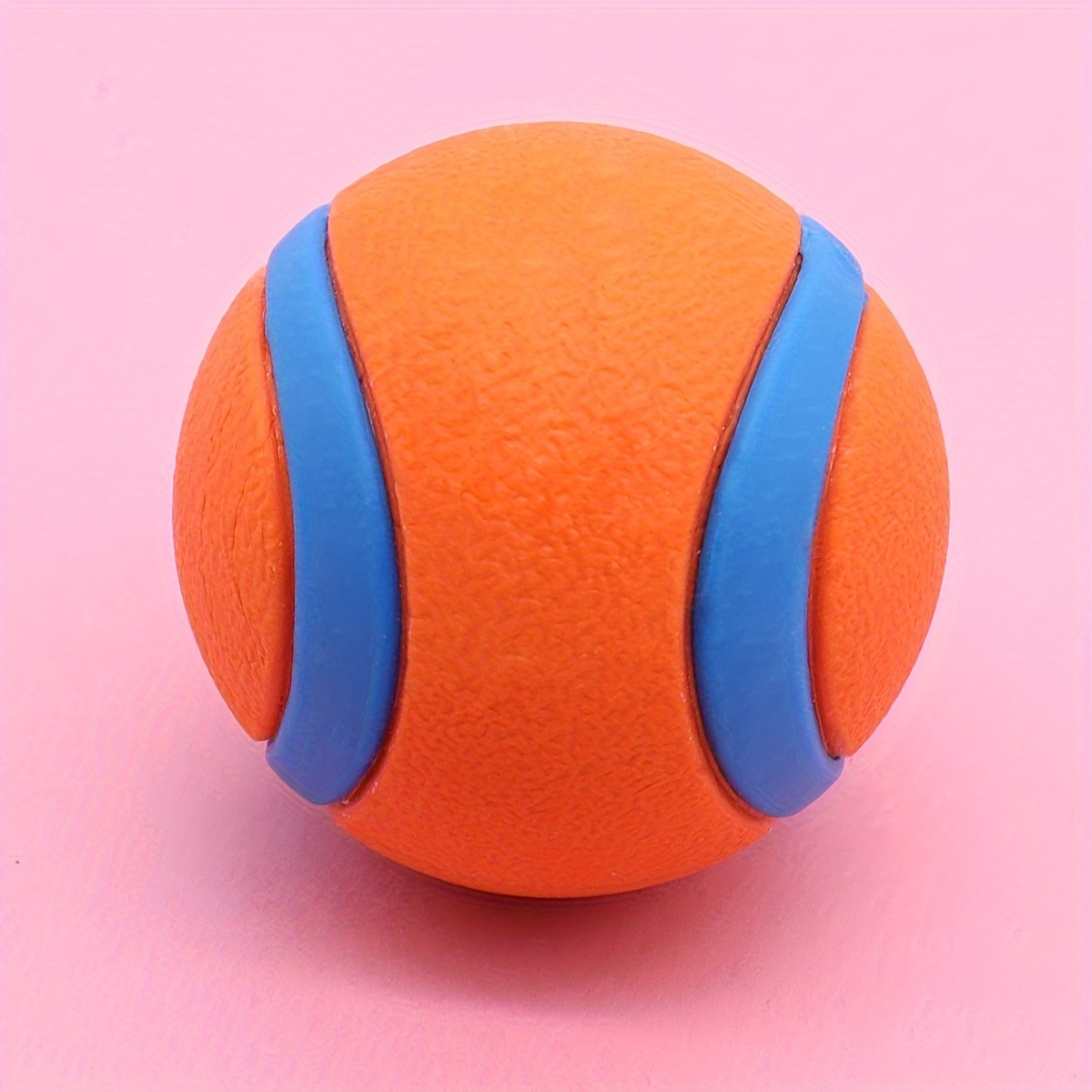 

Silicone Dog Ball Toy - Interactive Chew Toy For Teeth Cleaning, Orange With , All-breed Play & Molars Care, Interactive Dog Play | Toy | Solid Silicone Construction, Dog Toys