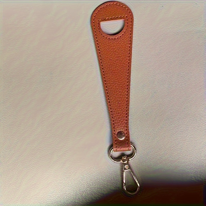 Percha para bolso de mano de piel sintética y metal elegante - Clip para guardar sombreros con cierre a presión, accesorio para colgar gorras con las manos libres