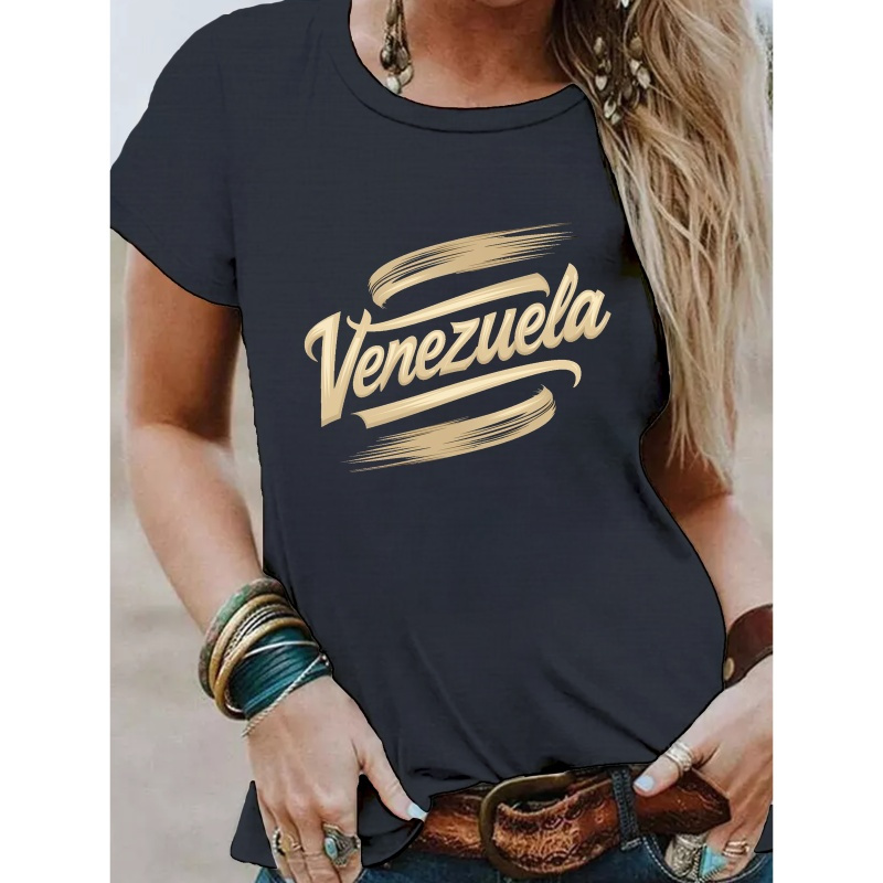 

Venezuela Stylized Script Font Women's T-shirt