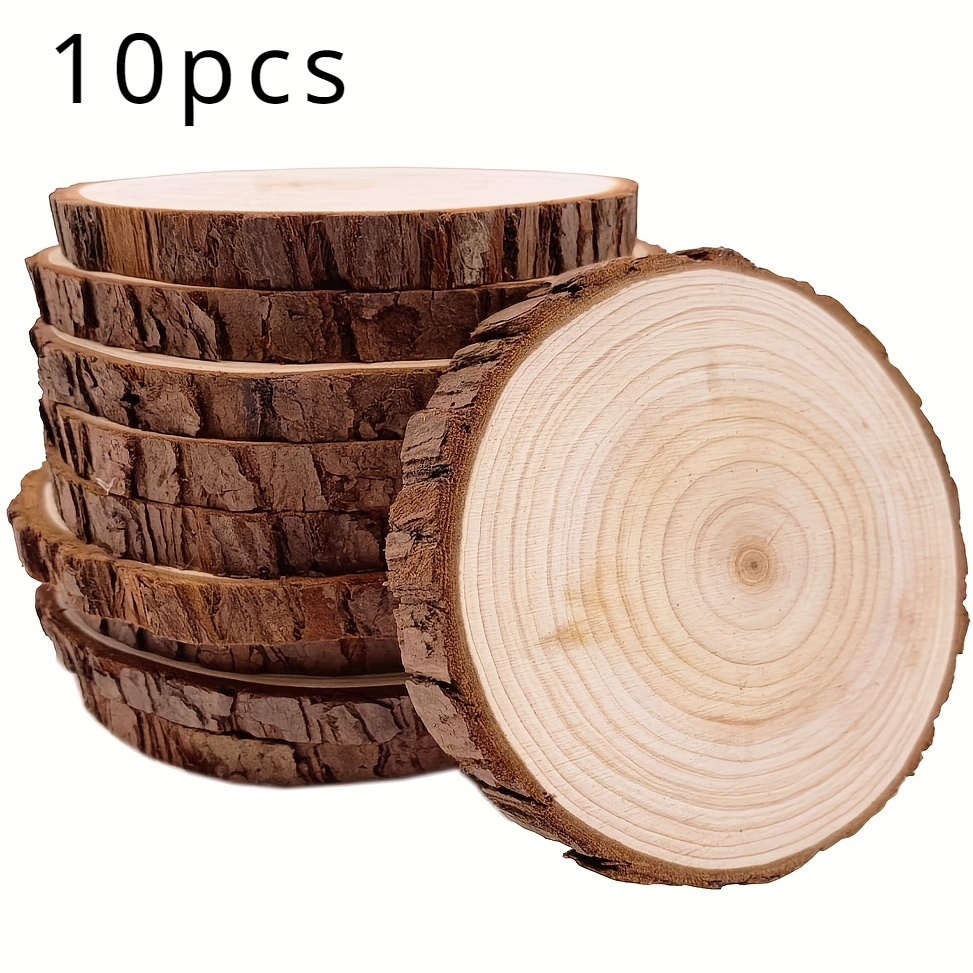 50 Stück Rund Holzscheiben Zum Basteln – 10 Cm & 15 Cm, 2 Mm Dick, Unbehandelt, Für DIY, Untersetzer, Dekoration