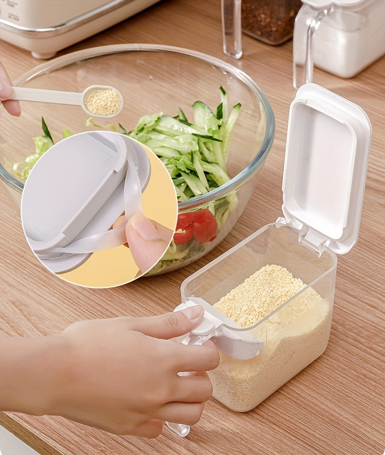 Airtight Spice Container Spoon Reusable Flip Temu