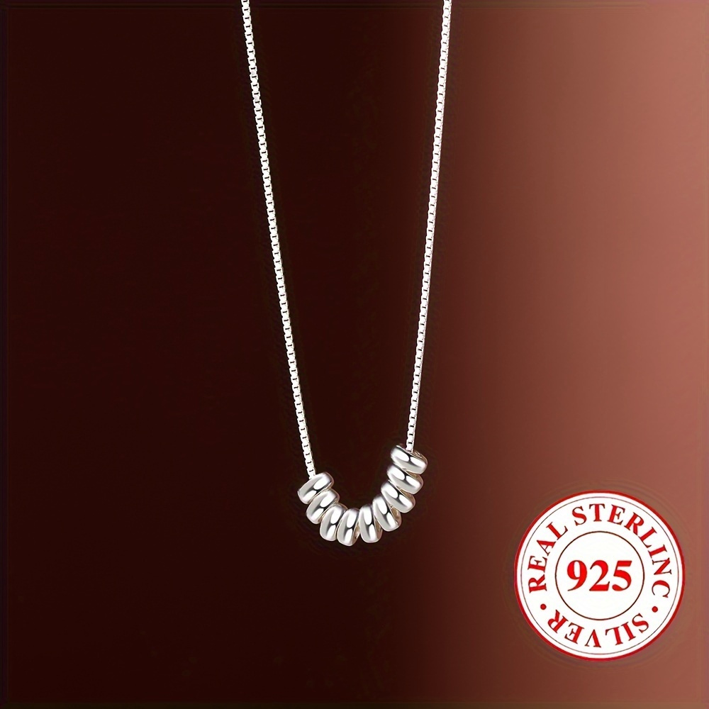 

A 925 Sterling Silver Bead Fine Chain Necklace With A Simple And Elegant Collarbone Chain For Women