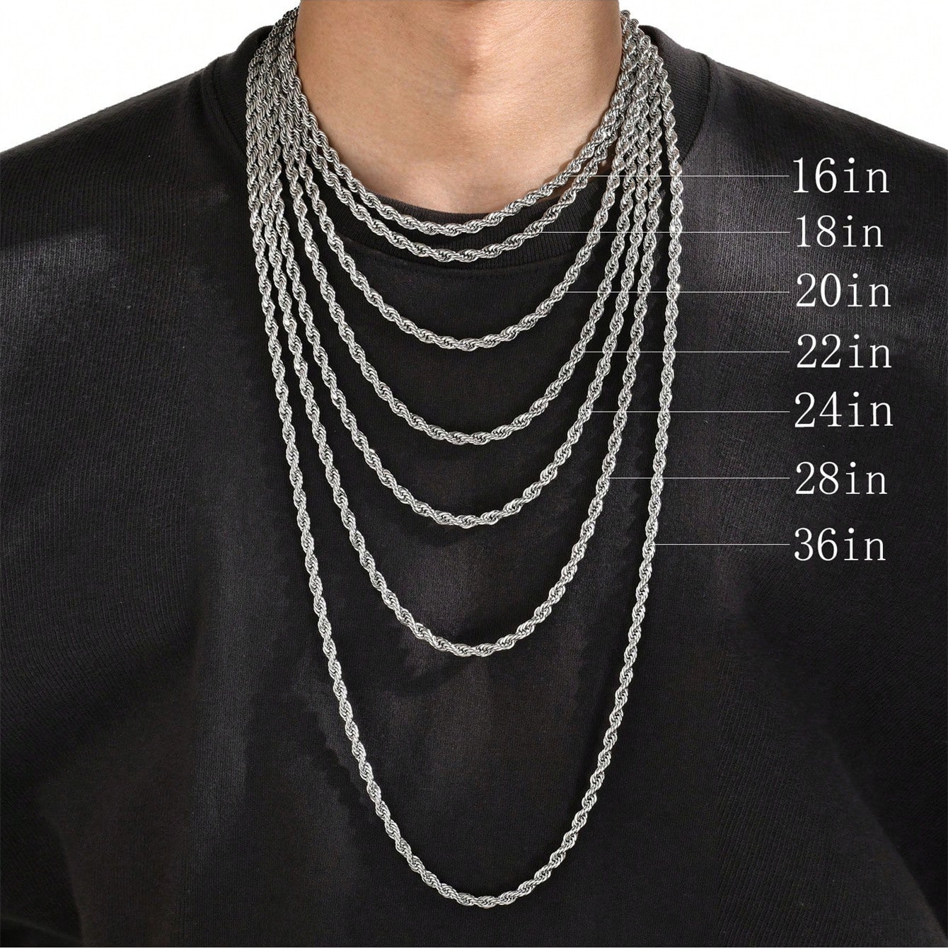 

1 Fashionable Stainless Steel Men', Chain, Fashionable Accessory, Simple And Hip-hop Style Chain