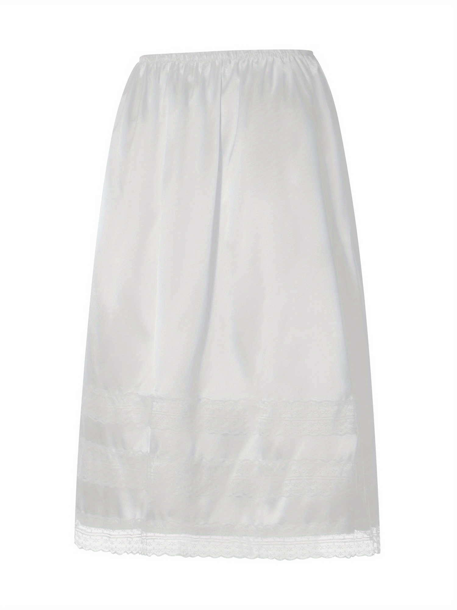 plus size women half slips skirt solid color elastic waist Temu