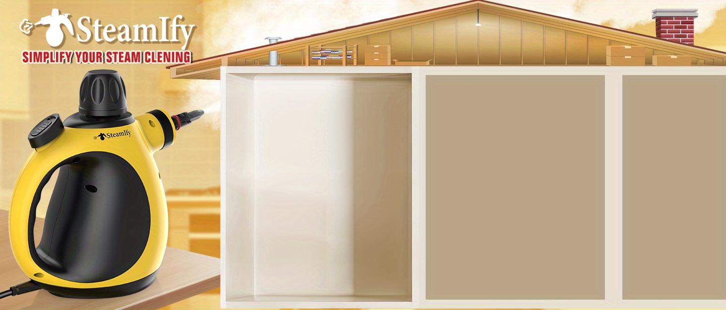 Handheld Steam Cleaner For Home With 12 Accessory Kit, Multipurpose Portable Upholstery Steamer Cleaning With Safety Lock To Remove Grease, Grime, And More