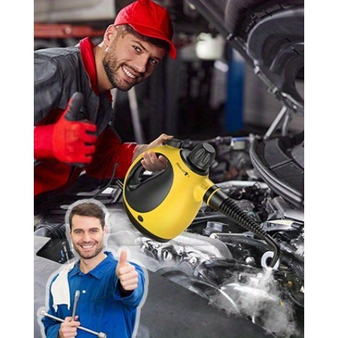 Handheld Steam Cleaner For Home With 12 Accessory Kit, Multipurpose Portable Upholstery Steamer Cleaning With Safety Lock To Remove Grease, Grime, And More