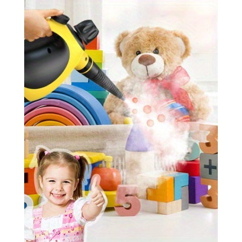 Handheld Steam Cleaner For Home With 12 Accessory Kit, Multipurpose Portable Upholstery Steamer Cleaning With Safety Lock To Remove Grease, Grime, And More