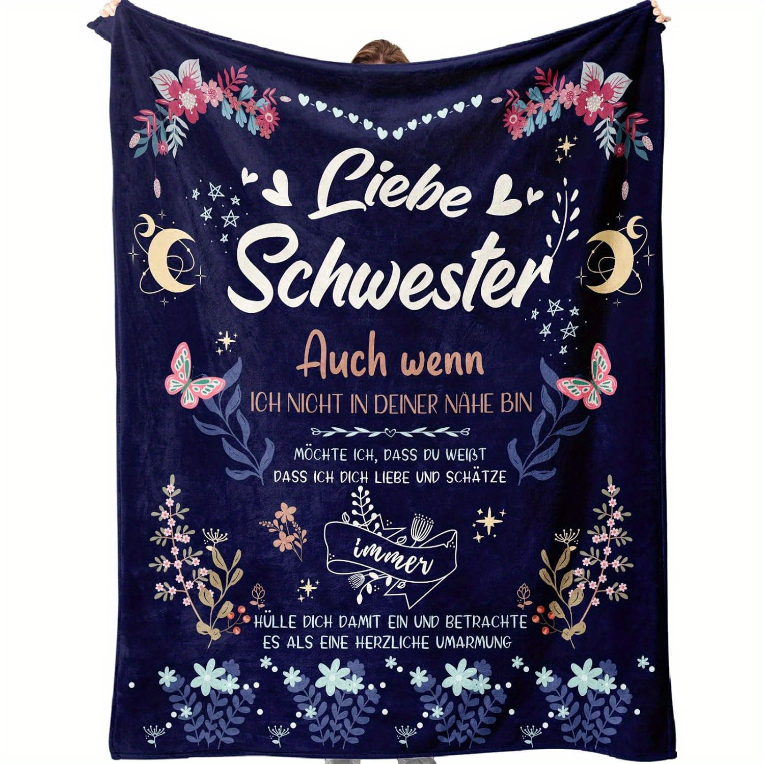 

Language " Schwester" Blanket, Flannel Sofa Blanket, , , , , 200-250g , Washable, For And