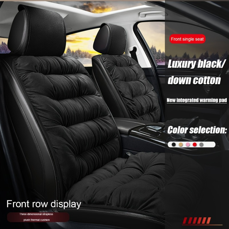 

Luxurious Plush Car Seat Cushion - Fit, Backrest For Multiple Models, Easy Removal & Cleaning