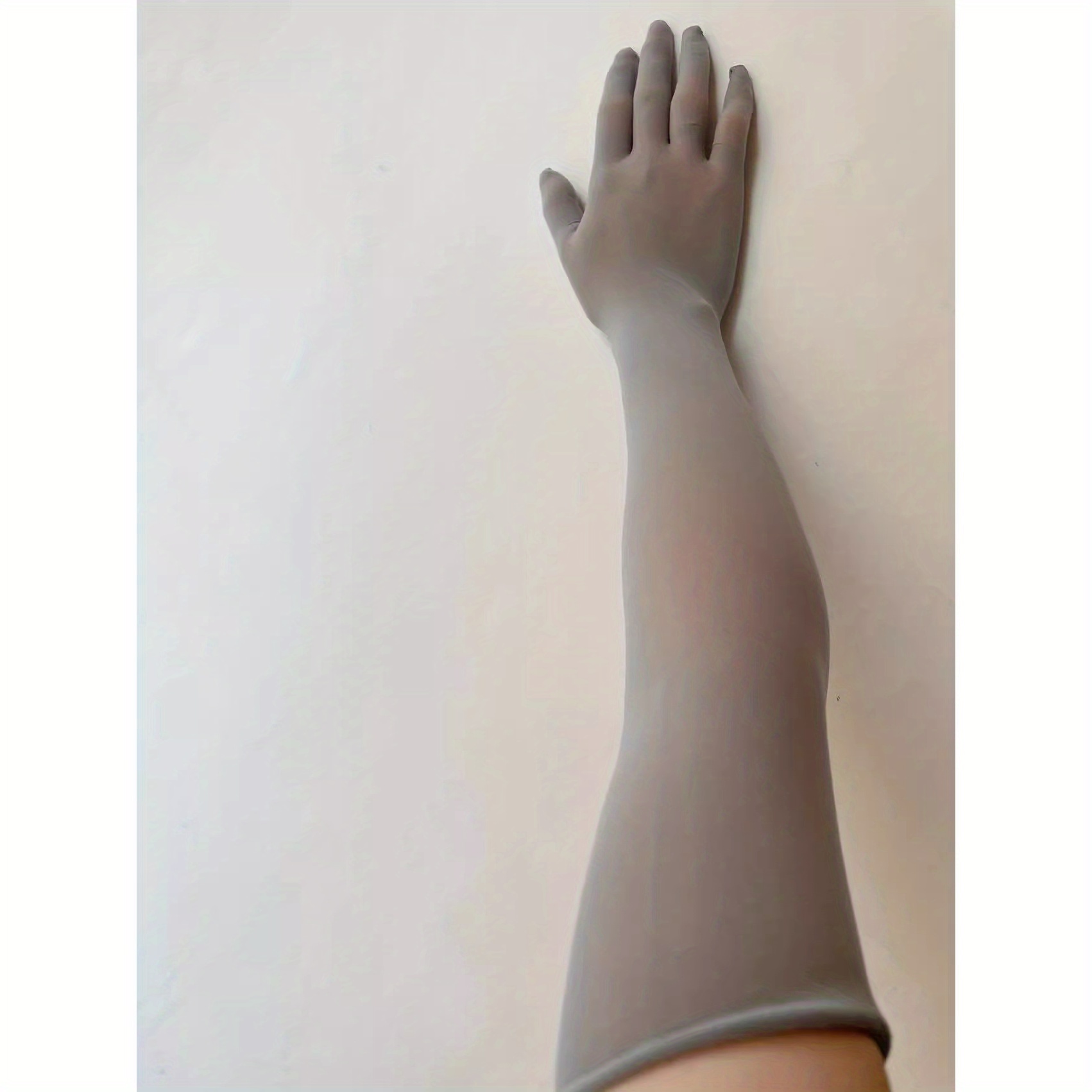 Stockings Gloves Ultra-thin Five-finger Seamless Anti-snagging Long Transparent Etiquette Gloves White Silk Gloves