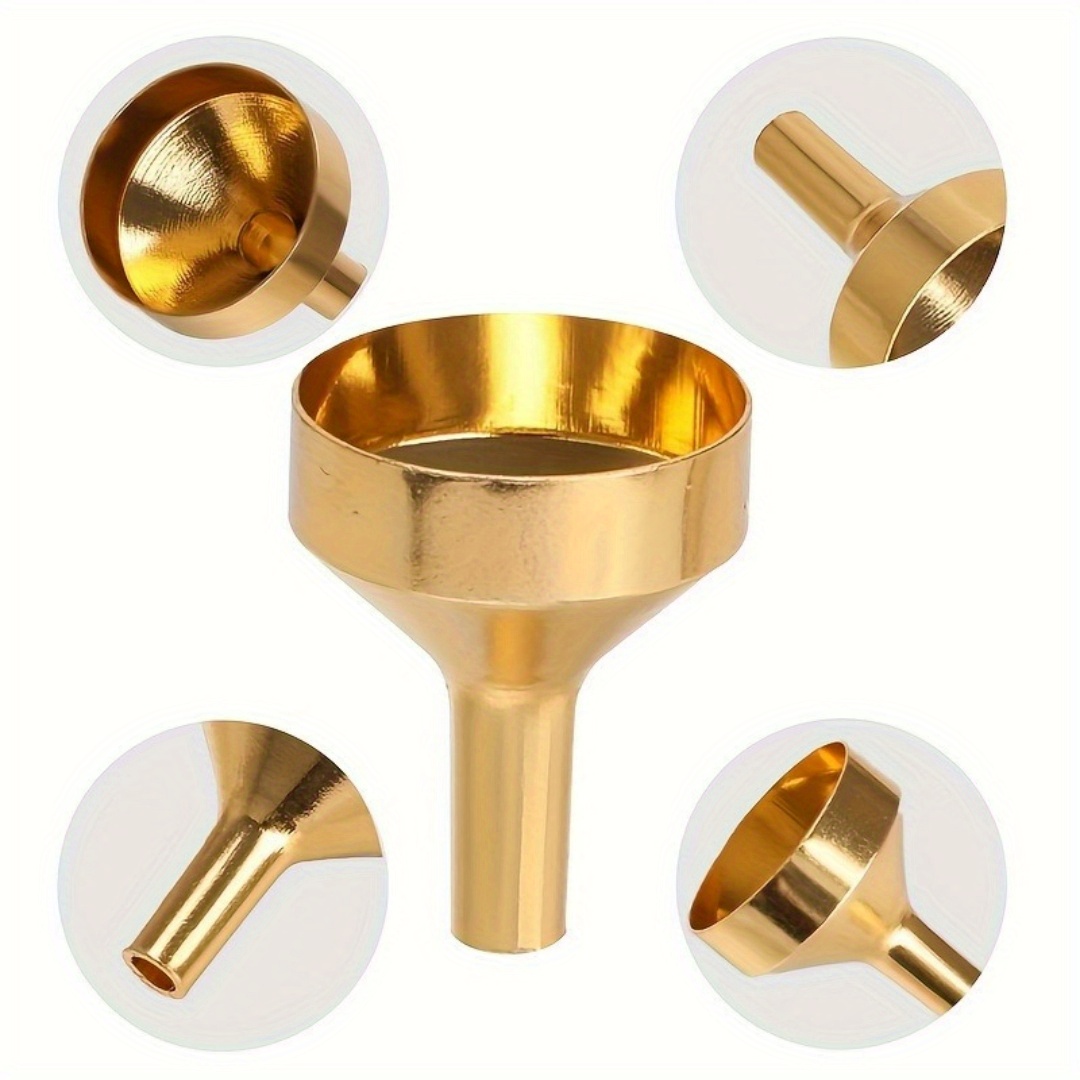 1 vnt./3 vnt./5 vnt. kvepalų ir eterinių aliejų speciali aliuminio metalo piltuvėlis, lengvai užpildomas įvairiais skystais produktais, lengva ir patogu naudoti