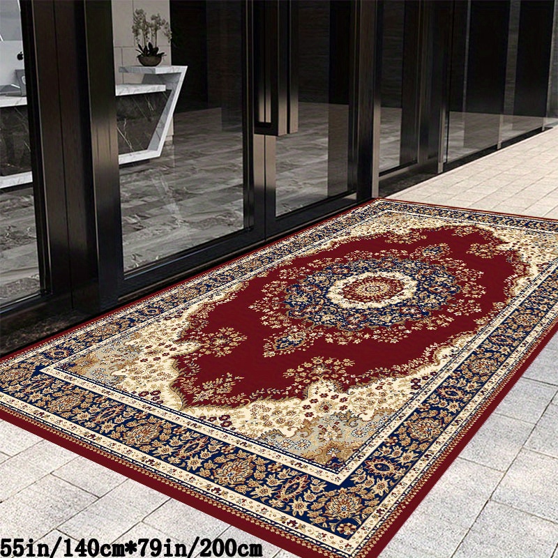 

Luxurious Area Rug With Vintage European - 55" X 79" Non-slip, Machine Washable Carpet For Living Room, Bedroom, Entryway, And Commercial Spaces, Rugs For Living Room