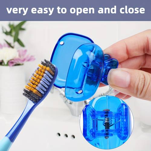 2 4 6pcs portable toothbrush head cover case clip toothbrush protector cap holder bathroom accessories for family and business travel and daily use and outdoor