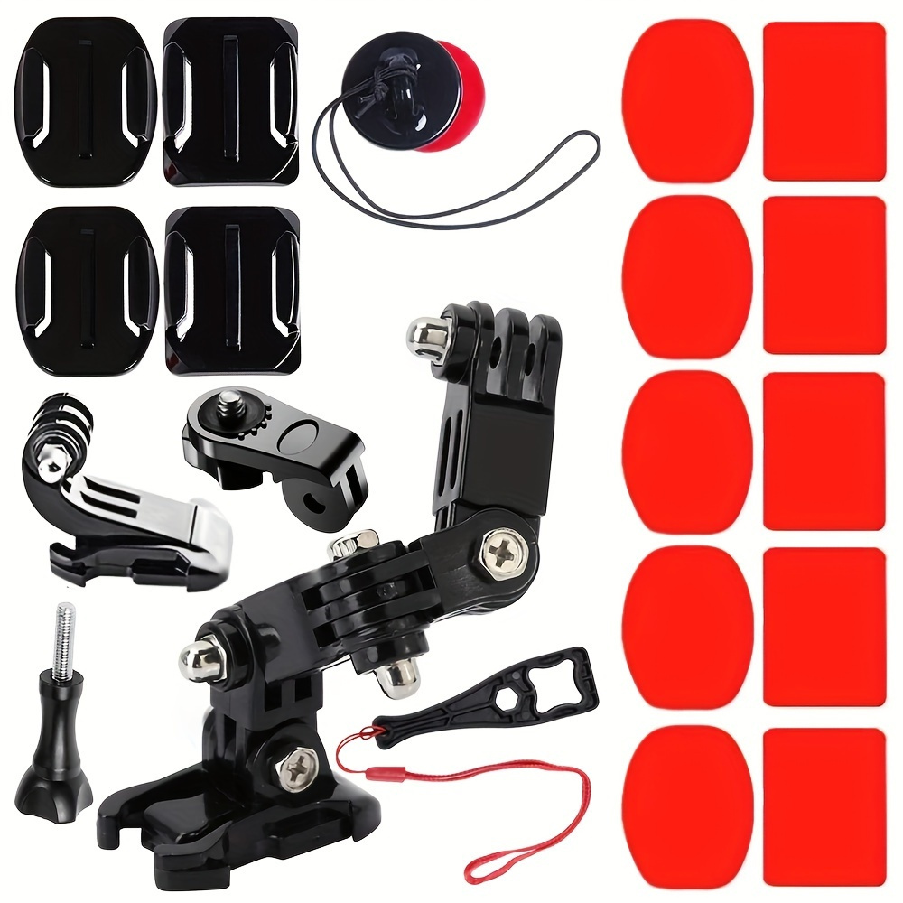 Support Gopro Casque Moto Kit De Fixation à Boucle Pour Gopro 9 Pcs Crochet En J Boucle à Dégagement Rapide Vis à Oreilles Adaptateur De Montage Accessoires Pour Caméra D'action Pour Gopro