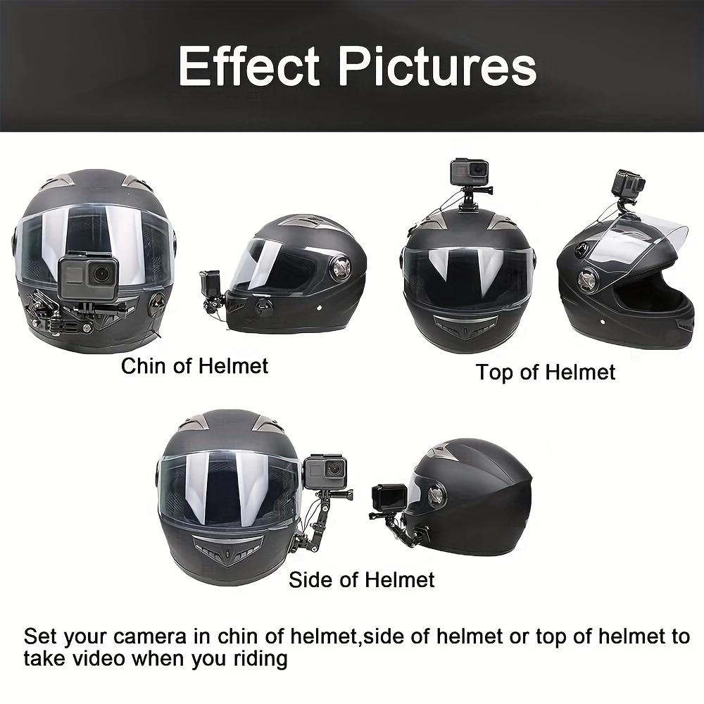 motorcycle helmet mount kit action 12 11 10 360 Temu