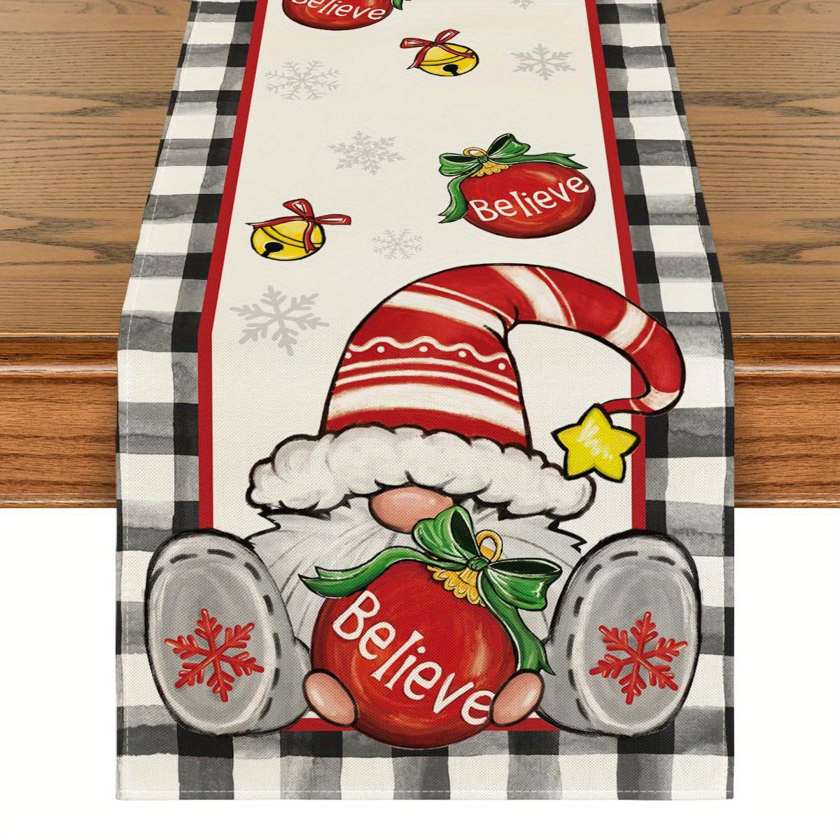 

Christmas Table Runner - & , Polyester Knit For Dining Decor, Best For Christmas