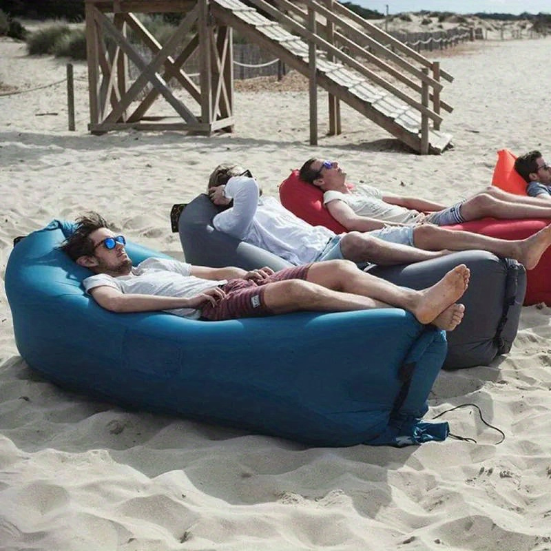 fast inflatable collapsible outdoor sofa portable beach camping chair with 400lb weight capacity soft durable material bohemian style in     gift for backyard poolside summer relaxation camping gear bohemian style sofa quickinflate sofa