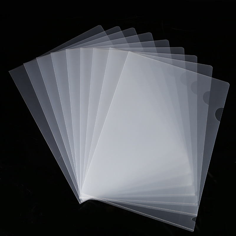 100pcs(12.05*8.5in)透明l形文件夹和a4文档文件夹# 塑料文件夹# 文件集