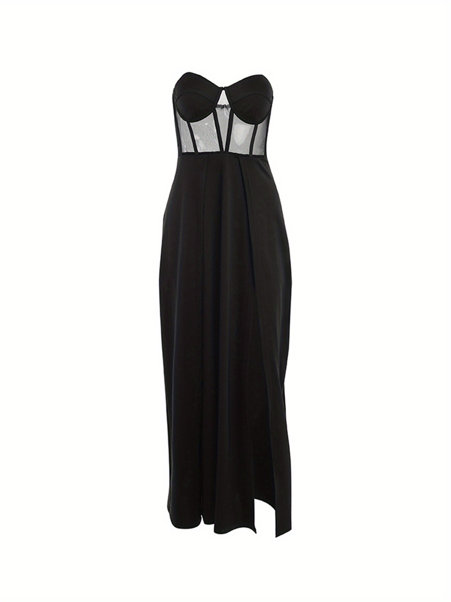chinese dress ladies Beatrix Mesh Panel Maxi Dress main image 1