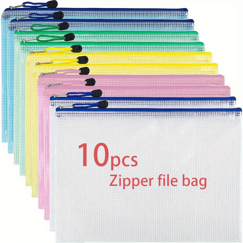 Pvc Zipper File Bags A4 Pouches Temu