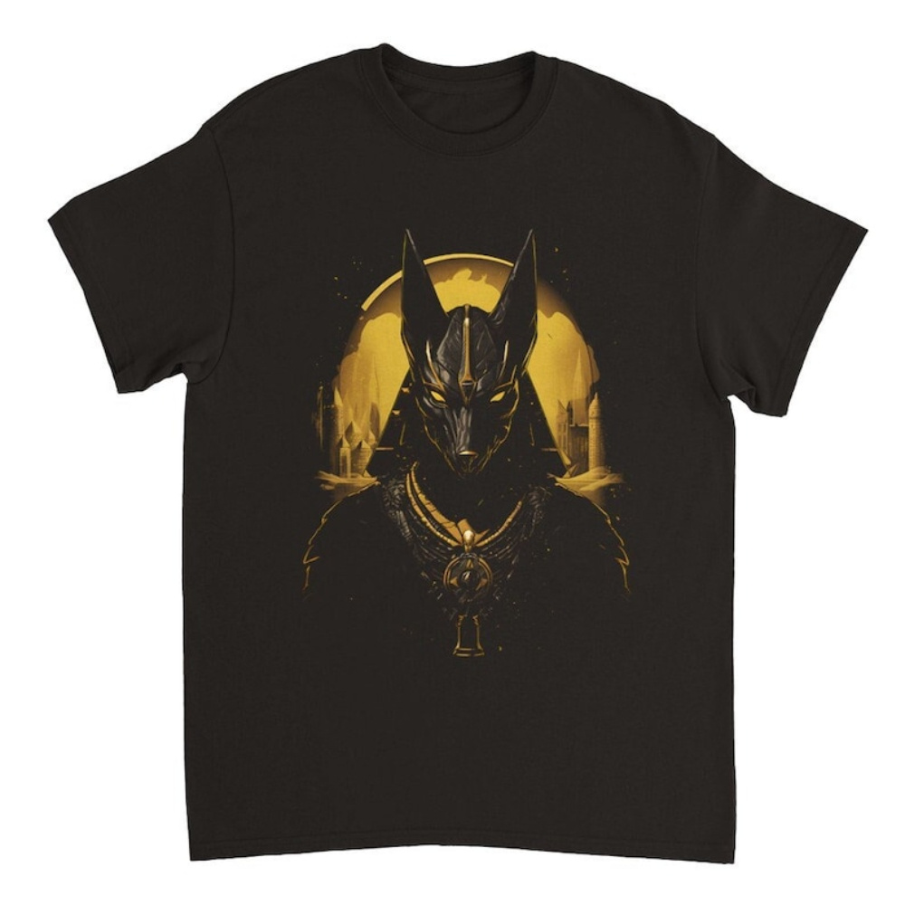 

Anubis, Schwarzes Unisex T-shirt Mit Grafik Print, Bedrucktes T-shirt, Mythologie, Ägypten, Ägyptischer Gott T-shirt, Geschenk Für Ihn,