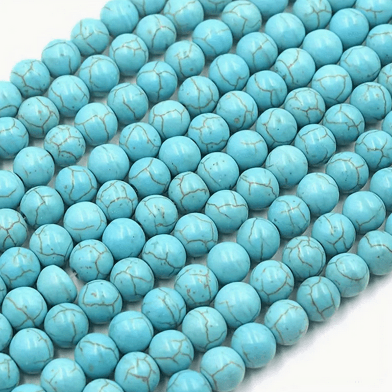 

Turquoise Beads With Patterns In Sizes 4/6/8mm For Diy Special Bracelet And Necklace Jewelry Making, Semi-finished Craft Supplies.