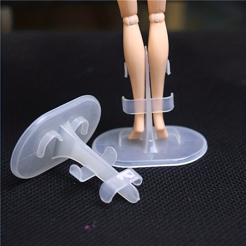 

5-pack Acrylic Doll Stands - Adjustable Display Holders For Doll Presentation And Support