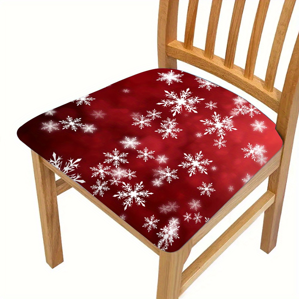 

2pcs / 4pcs / 6pcs Christmas Style Fashion Seat Cushion Cover Chair Cover Protective Cover Single-sided Printing Universal Modern Simple Easy To Clean And Store