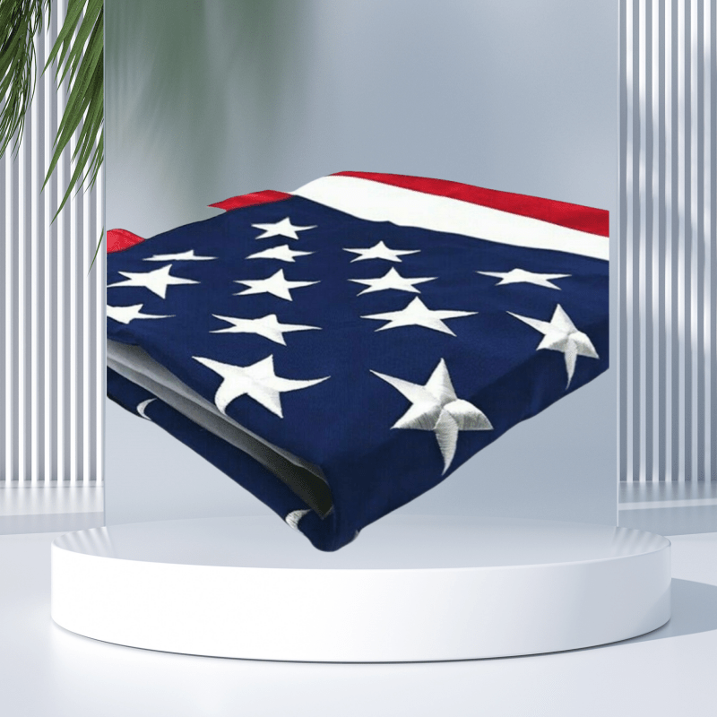 

1pc Multiple Size Options, Patriotic And High-quality American Us Flag - 5x8 6x10 8x12 10x15 Ft 210d Excellent Quality, Brass Grommets, Embroidered Stars