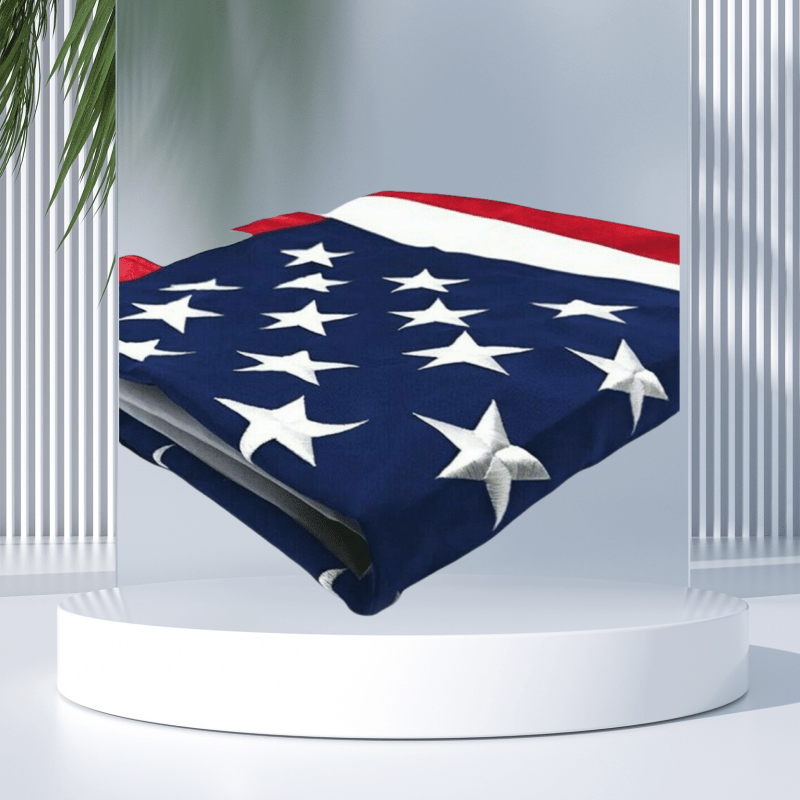 

1pc Multiple Size Options, Patriotic And High-quality American Us Flag - 5x8 6x10 8x12 10x15 Ft 210d Quality, Brass Grommets, Embroidered Stars