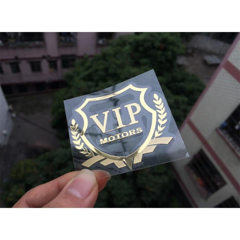 Aluminum Sticker For Featuring A Universal Design, Including A Wheat Ear Motif, Ideal For Vip Logos And As A Decorative Car Accessory