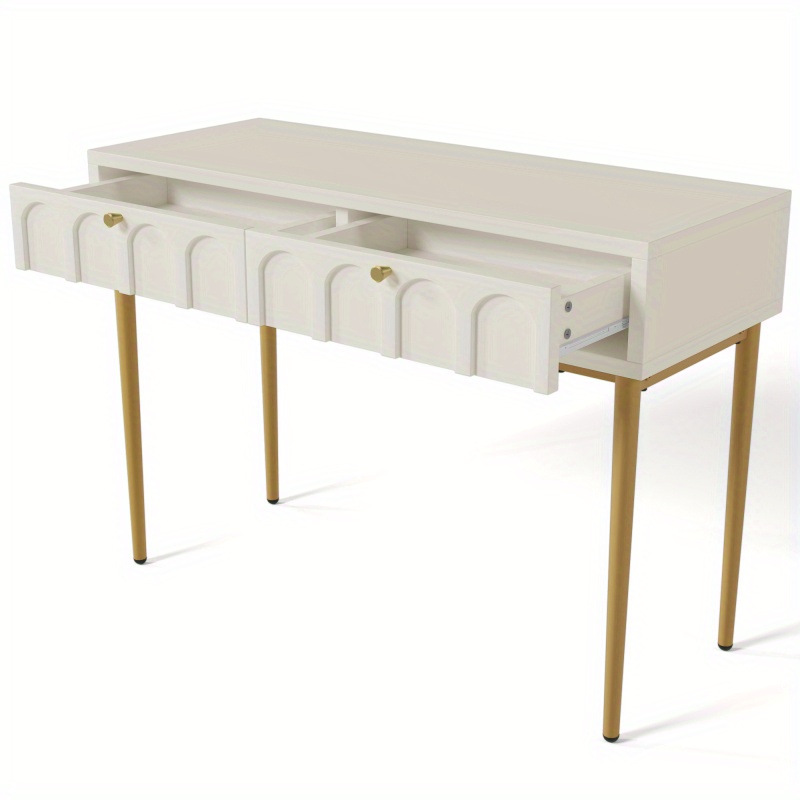 TEMU Homefish 1pc Dressing Table With 2 Drawers, 76.5cm Height, Chest Of Drawers Bedroom White Sideboard Chest Of Drawers Chest Of Drawers For
