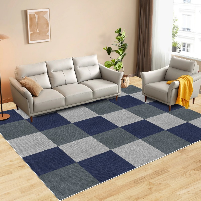 30 Teppichfliesen, 30,5 X 30,5 Cm – Selbstklebend, Rutschfest, Braun, Für DIY-Bodenbelag