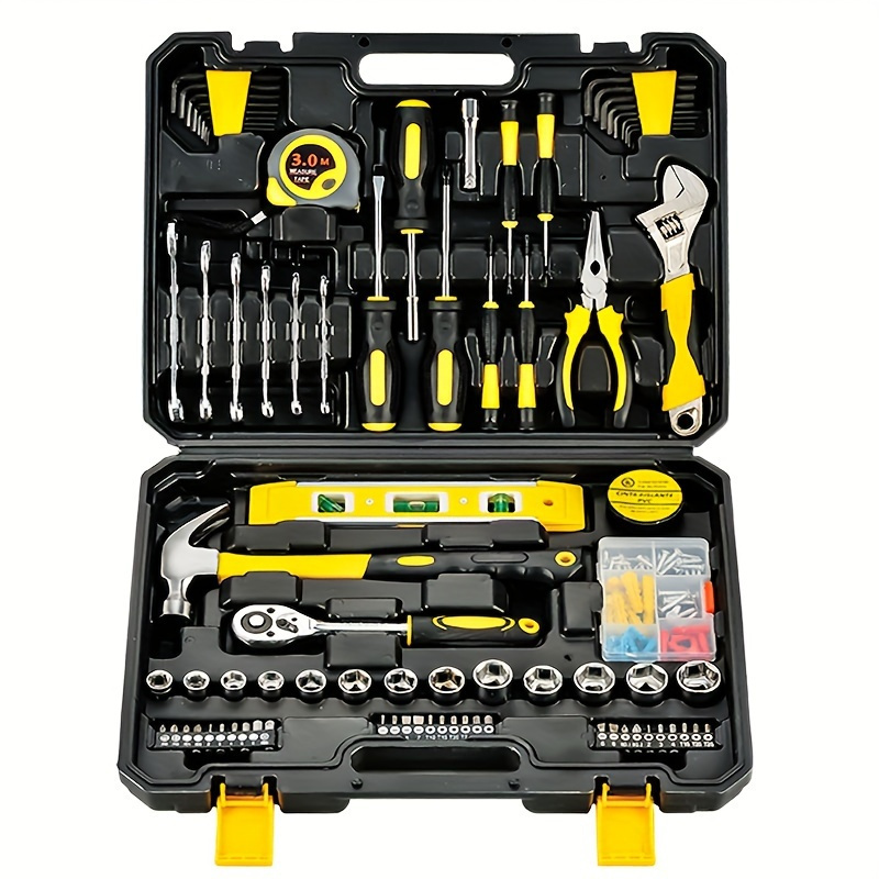 

108pcs Multifunctional Tool Set, Household Screwdrivers, , , Wrenches, For Diy, Woodworking, & Car , Manual , Uncharged - No Battery Required