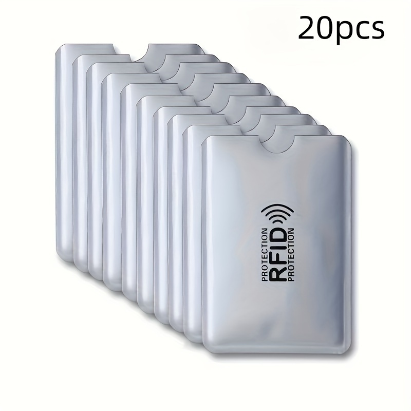 10pcs/20pcs Rfid Blocking Card Holder, Bank Card/id Card Protective Cover, Rfid Blocking Aluminum Alloy Credit Card Holder