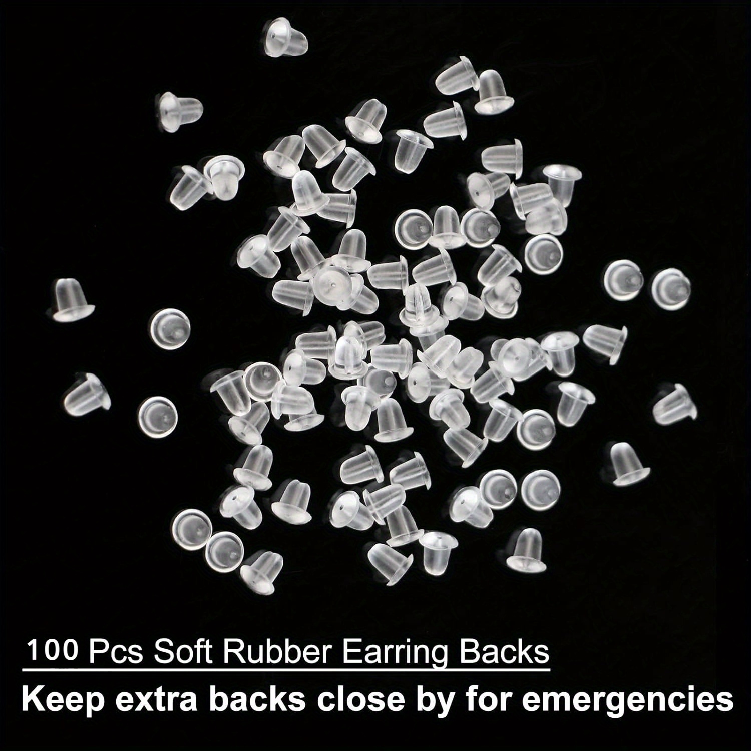 Hypoallergenic Clear Plastic Earrings Nickel Invisible Studs