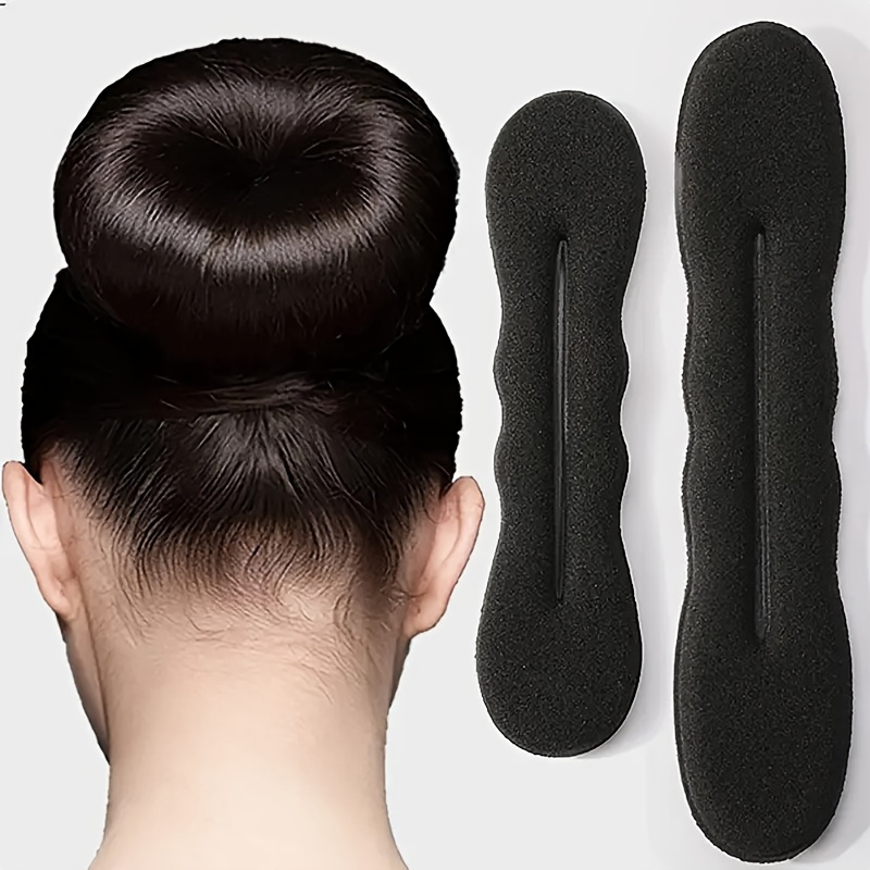 

2pcs Hair Bun & Crown Shaper Set For Women, Polyester Fiber Styling Tools, Casual Fashion Hair Accessories For 14+