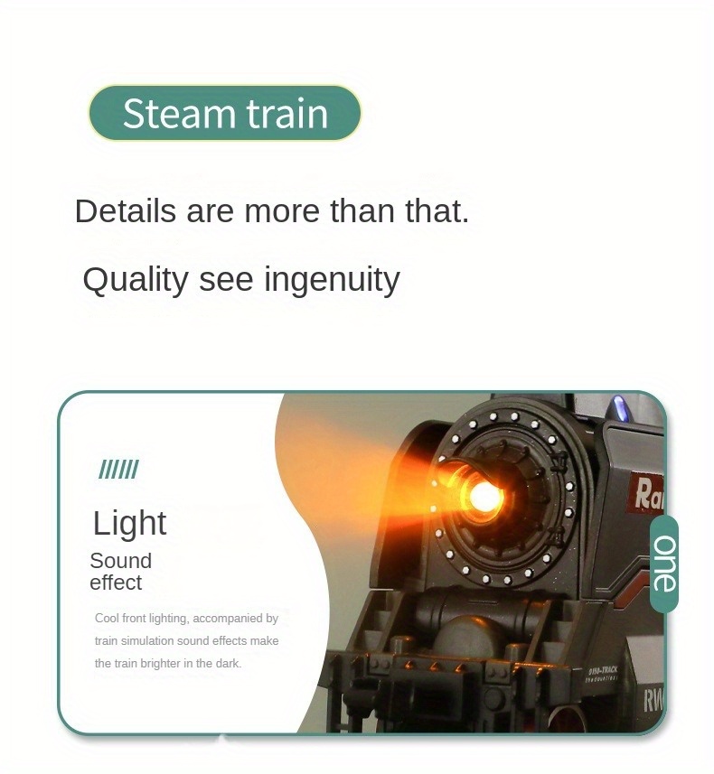 Hot Sale Simulation Retro Train Set, Super Endurance Toys with Steam Locomotives, Wagons and Tracks, Trains with Realistic Smoke, Sounds and Lights, Christmas Train Toy Gifts for Kids 3 4 5 6 7 8 +