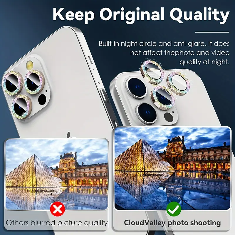 Camera Lens Protector For IPhone - Tempered Glass, Shockproof, Clear & Precise