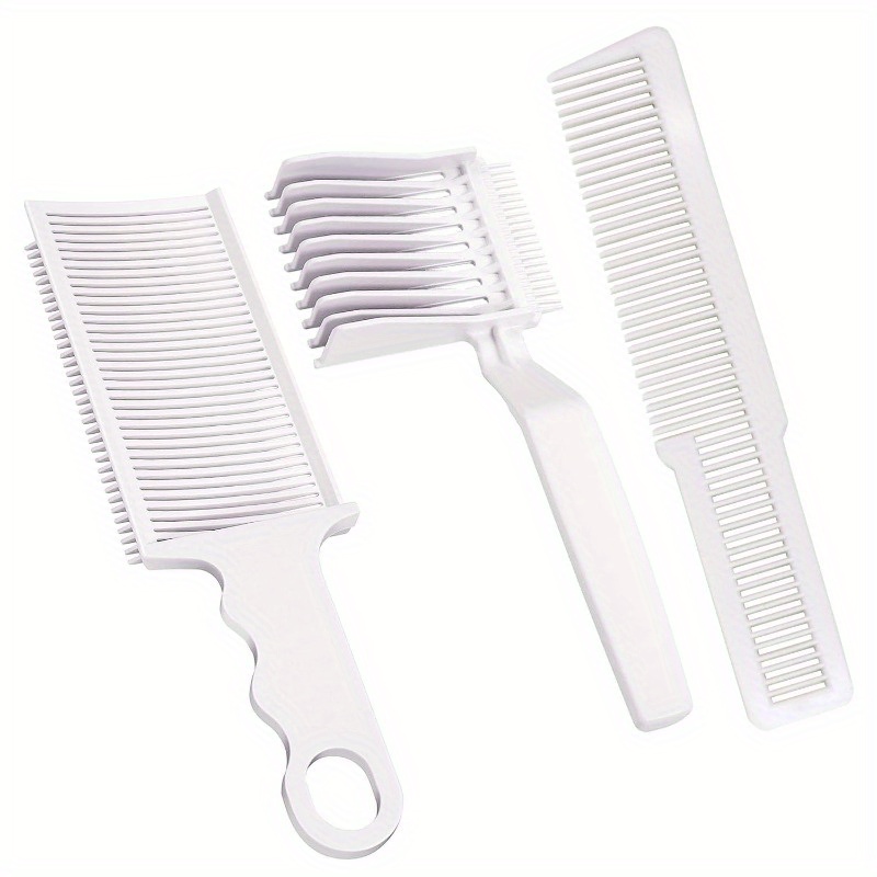 

3-piece Set Of Combs, Professional Hairdressing Comb, Heat-resistant Comb, Mixed Flat Top Comb, Curved Positioning For Men' Barber Styling Tools Flat Top Comb (3 Pieces Per Set)