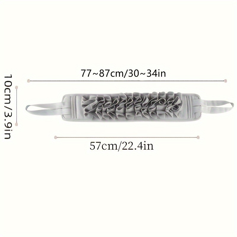 back scrubber body washer double sided exfoliating shower cloth with long handle strap   teal gray for back   legs feet bathroom   for women men durable polyester body scrubber back scrubber for shower personal care accessory floral   textured surface Product details 3