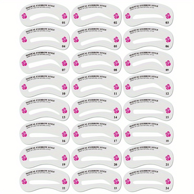 TEMU 24pcs Eyebrow Cards, Eyebrow Tools, Eyebrow Cards, Eyebrows, Eyeliner Cards, Eyebrow Aids, Makeup Tools