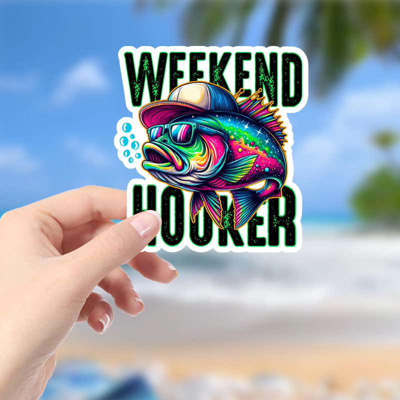 

Weekend Hooker Stickers - Fishing Fisherman Angler Sticker For Cars, Trucks, Skateboards, Laptops - Premium Vinyl - Self-adhesive - Durable Vinyl Material - Perfect For Outdoor Enthusiasts