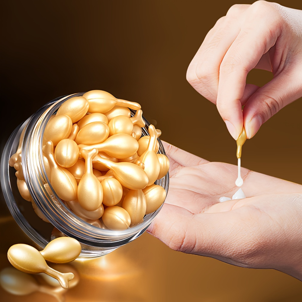 30pcs korean skin care serum capsules reduce fine lines hydrate firm lift moisturizing wrinkle for all skin types hypoallergenic face use womens personal care travel friendly dropper details 1